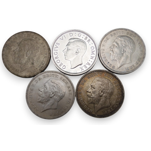 5014 - George V (1910-1936) Crown 1935 ObverseUncrowned portrait of King George V left, legend around GEORG... 