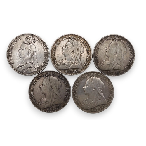 5021 - Victoria (1837-1901) 1889 28.00 grams, 1893 27.95 grams, 1897 28.25 grams, 1897 28.00 grams, 1897 27... 