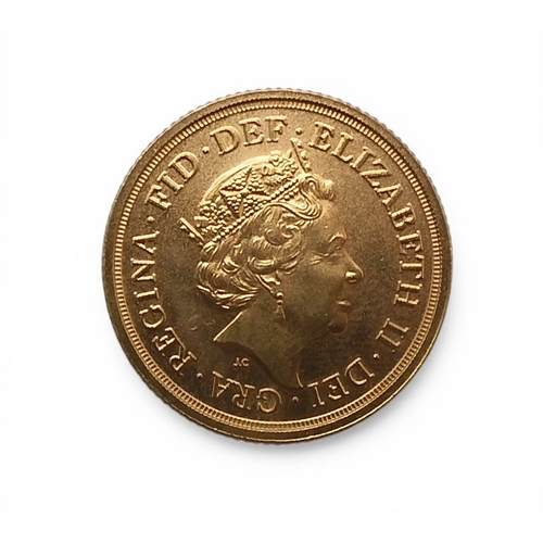 5047 - Elizabeth II (1952-2022) Sovereign 2018ObverseFifth crowned portrait of Queen Elizabeth II right, we... 