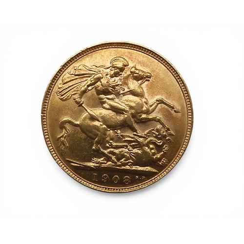 5053 - EDWARD VII (1901-1910) 1 Sovereign 1908Obverse portrait of King Edward VII facing right legend aroun... 