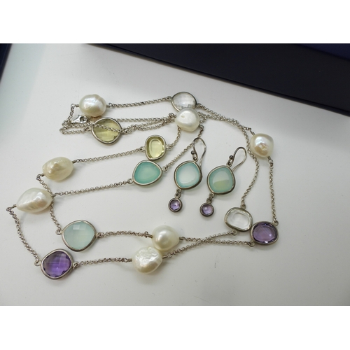 865 - Two Dower & Hall necklaces, to include a three strand cultured pearl necklace with a rose pendan... 