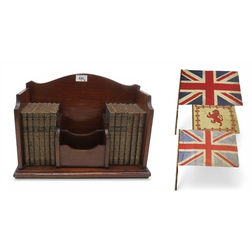 Two early-20th century printed Union Jack flags and a Lion Rampant ...