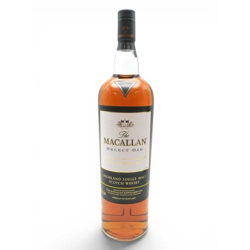 9017 - THE MACALLAN - 'Select Oak' Highland Single Malt Scotch Whisky Travel Retail exclusive. 1L 40% ABV... 
