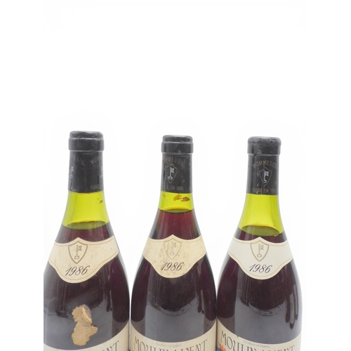 9028 - CRU BEAUJOLAIS, MOULIN-A-VENT/MORGON - 10 bottles of Beaujolais including three of 1986 DOMAINE DE L... 