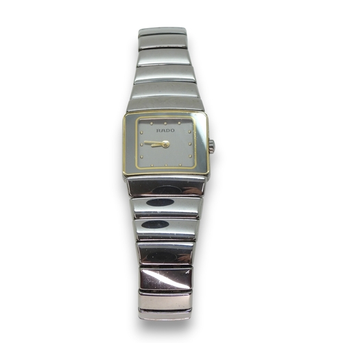 727 - A ladies Rado DiaStar, silver tone and gold tone,high tec ceramic case and strap, weight 49gms