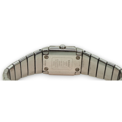 727 - A ladies Rado DiaStar, silver tone and gold tone,high tec ceramic case and strap, weight 49gms