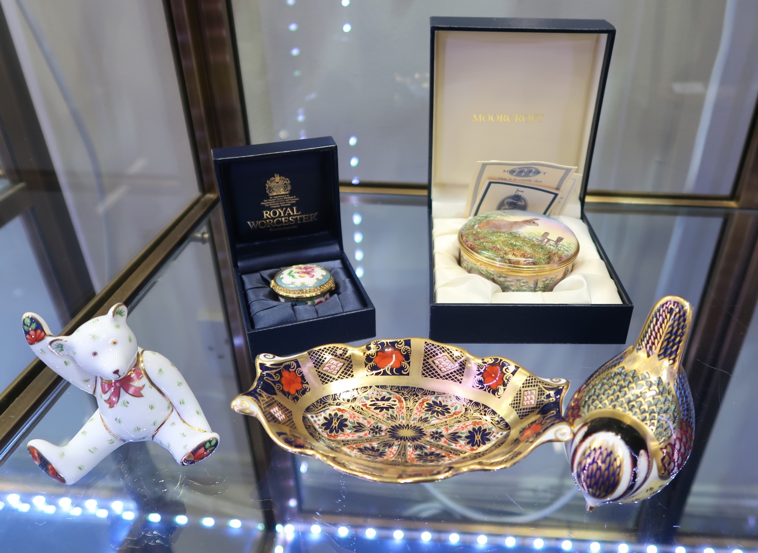 A Moorcroft enamels limited edition Rabbit trinket box, designed by ...