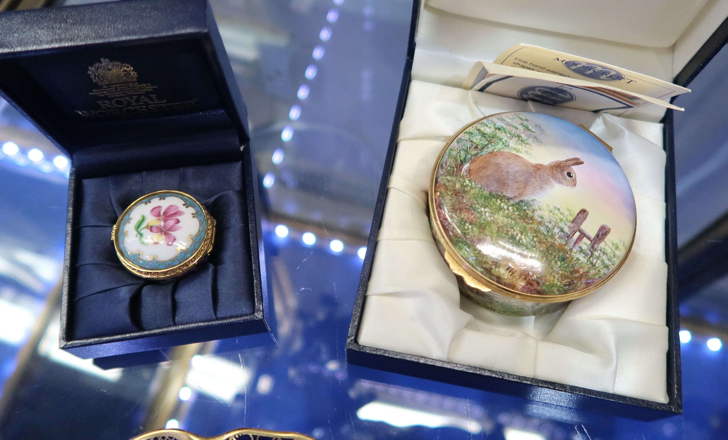 A Moorcroft enamels limited edition Rabbit trinket box, designed by ...