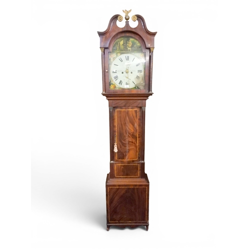 13 - A 19th century mahogany case Robert Beveridge, Kirkaldy longcase clock with white painted dial beari... 