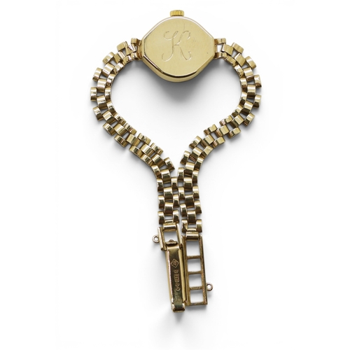 708 - A 9ct gold ladies Rotary watch and strap hallmarked London 1964, weight without mechanism 7.2gms