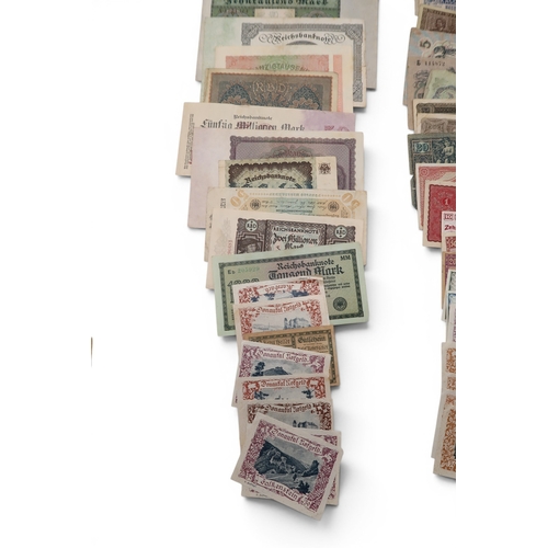 5143 - Banknotes Austrian Empire to include emergency money together with Polish State and&nbsp;reichsbankn... 