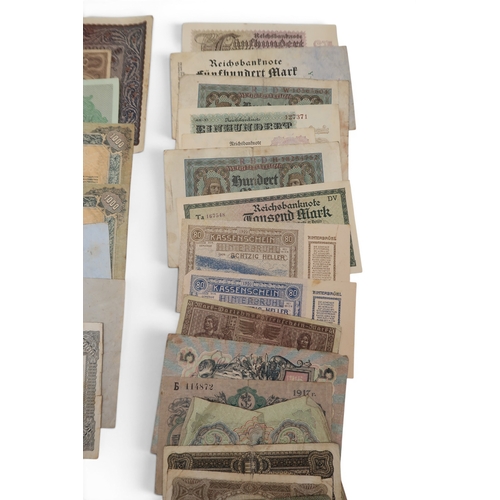 5143 - Banknotes Austrian Empire to include emergency money together with Polish State and&nbsp;reichsbankn... 