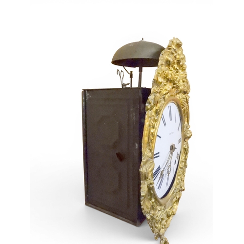 2026 - A LATE 19TH/EARLY 20TH CENTURY FRENCH COQUARD, TOURNUS COMTOISE WALL CLOCKwith white enamelled dial ... 