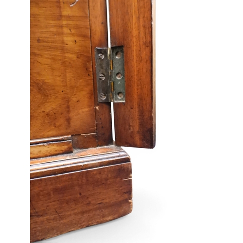 2039 - A LATE 19TH CENTURY MAHOGANY NARROW WELLINGTON STYLE SECRETAIRE CHEST OF DRAWERS with two drawers ov... 