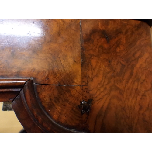 2041 - A VICTORIAN WALNUT VENEERED TWO DOOR WARDROBE&nbsp;with moulded cornice over pair of full length mir... 
