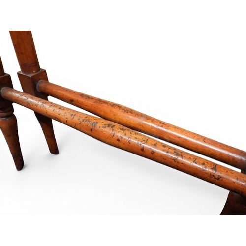 2044 - A 19TH CENTURY MAHOGANY BUTLERS TRAY ON STAND&nbsp;rectangular tray with shaped gallery with pierced... 