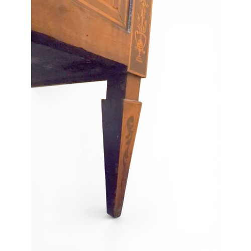 2046 - AN 18TH CENTURY ITALIAN WALNUT AND MARQUETRY INLAID COMMODE&nbsp;crossband and marquetry inlaid top ... 