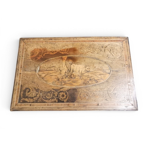 2046 - AN 18TH CENTURY ITALIAN WALNUT AND MARQUETRY INLAID COMMODE&nbsp;crossband and marquetry inlaid top ... 