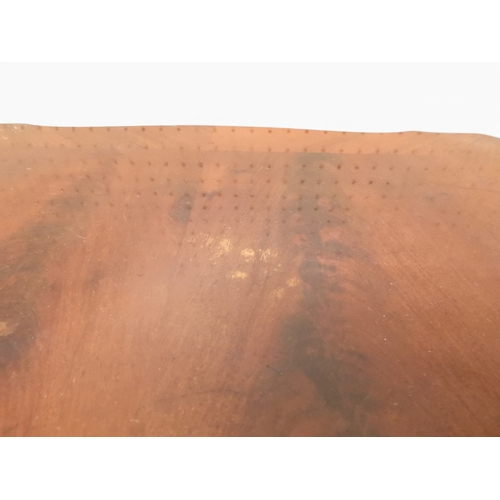 2047 - A VICTORIAN MAHOGANY SEWING WORK TABLE&nbsp;with hinged shaped top concealing fitted interior with l... 