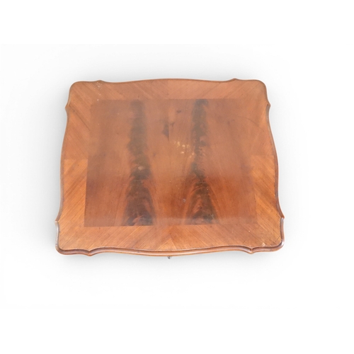 2047 - A VICTORIAN MAHOGANY SEWING WORK TABLE&nbsp;with hinged shaped top concealing fitted interior with l... 