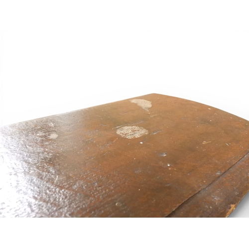 2056 - A LARGE 19TH CENTURY WROUGHT IRON CLUB FENDERwith oak topped seats to corners over twisted square ra... 