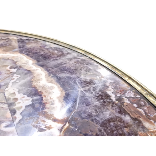 2054 - AN UNUSUAL LOUIS XV CIRCULAR SPECIMEN TOPPED OCCASIONAL TABLE circular top consisting of arranged cr... 