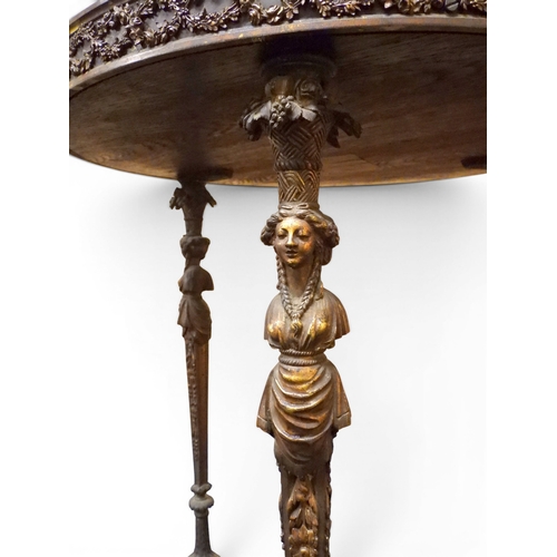 2054 - AN UNUSUAL LOUIS XV CIRCULAR SPECIMEN TOPPED OCCASIONAL TABLE circular top consisting of arranged cr... 