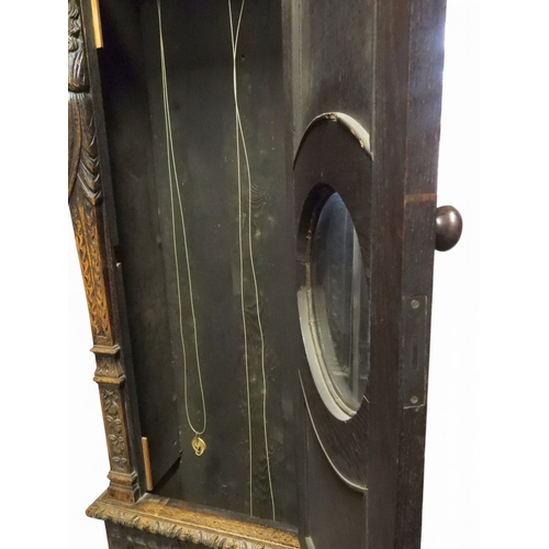 2000 - AN IMPRESSIVE VICTORIAN OAK CASED MATTHEW WYLIE, PAISLEY LONG CASE CLOCK 