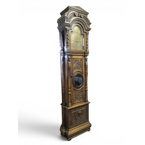 2000 - AN IMPRESSIVE VICTORIAN OAK CASED MATTHEW WYLIE, PAISLEY LONG CASE CLOCK 