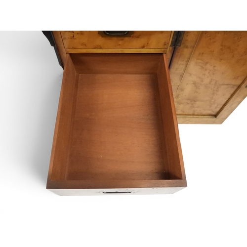 2002 - A VICTORIAN EBONISED AESTHETIC MOVEMENT DAVENPORT WRITING DESK with pierced brass gallery top over h... 