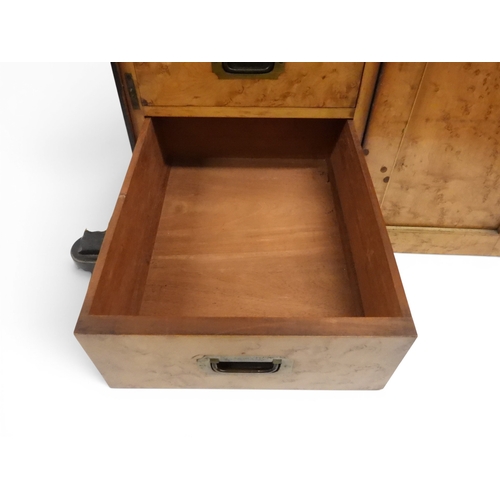 2002 - A VICTORIAN EBONISED AESTHETIC MOVEMENT DAVENPORT WRITING DESK with pierced brass gallery top over h... 