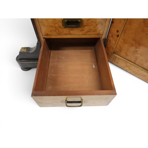 2002 - A VICTORIAN EBONISED AESTHETIC MOVEMENT DAVENPORT WRITING DESK with pierced brass gallery top over h... 