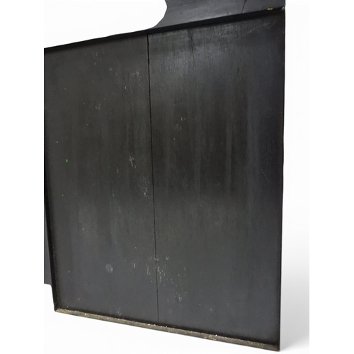 2002 - A VICTORIAN EBONISED AESTHETIC MOVEMENT DAVENPORT WRITING DESK with pierced brass gallery top over h... 