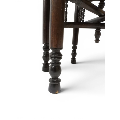 2023 - A 19TH/20TH CENTURY MOORISH COPPER TRAY TOP FOLDING TABLEcircular copper top with raised gallery edg... 