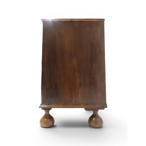 2024 - A 17TH CENTURY WILLIAM AND MARY WALNUT VENEERED CHEST OF DRAWERSwith satinwood inlaid top over two s... 