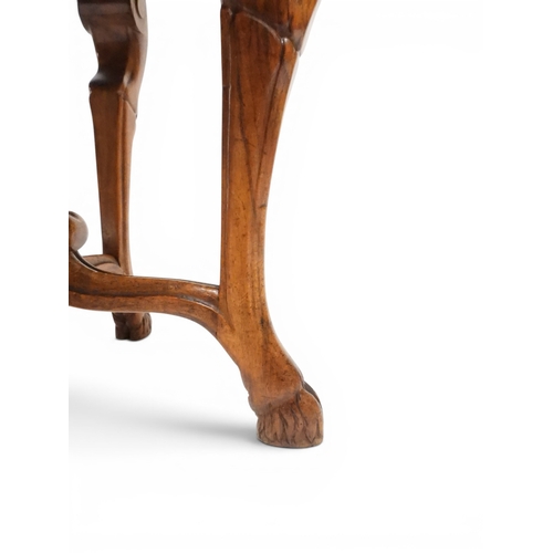 2027 - A PAIR OF 19TH CENTURY WALNUT RISE AND FALL PIANO STOOLS&nbsp;with circular mustard floral tapestry ... 
