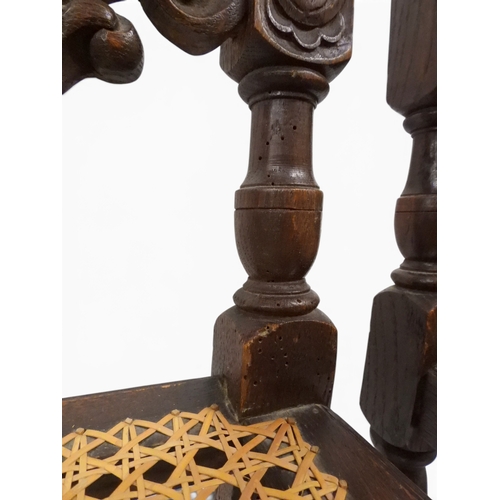 2032 - A SET OF SIX 19TH CENTURY OAK FRAMED BERGERE DINING CHAIRS&nbsp;with oval bergere back surmounted wi... 