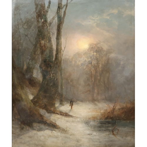 WILLIAM JOHN ROFFE (BRITISH act.1822-1901) WINTER MOONLIGHT IN THE ...