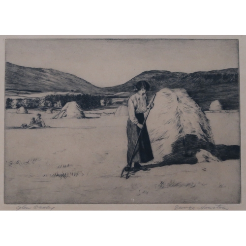GEORGE HOUSTON RSA RSW RI (SCOTTISH 1869-1947) GLEN ORCHY Etching ...