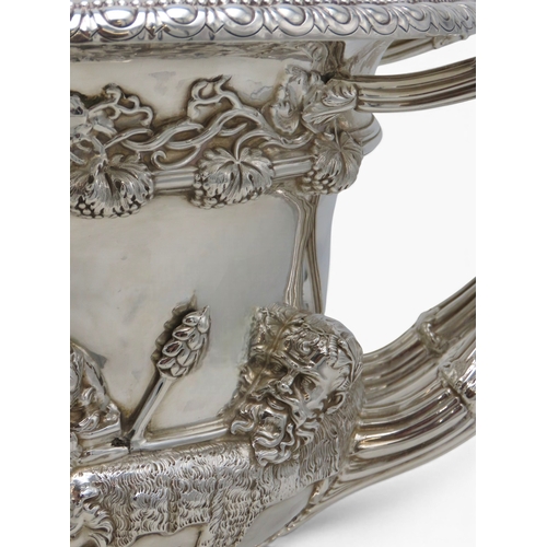 2439 - A GEORGE V SILVER MODEL OF THE WARWICK VASEby Walker & Hall, Sheffield 1914, of typical form, th... 