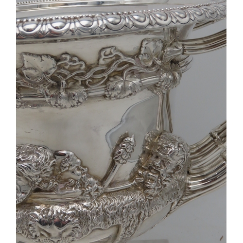 2439 - A GEORGE V SILVER MODEL OF THE WARWICK VASEby Walker & Hall, Sheffield 1914, of typical form, th... 