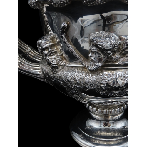 2439 - A GEORGE V SILVER MODEL OF THE WARWICK VASEby Walker & Hall, Sheffield 1914, of typical form, th... 