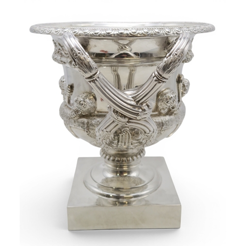 2439 - A GEORGE V SILVER MODEL OF THE WARWICK VASEby Walker & Hall, Sheffield 1914, of typical form, th... 