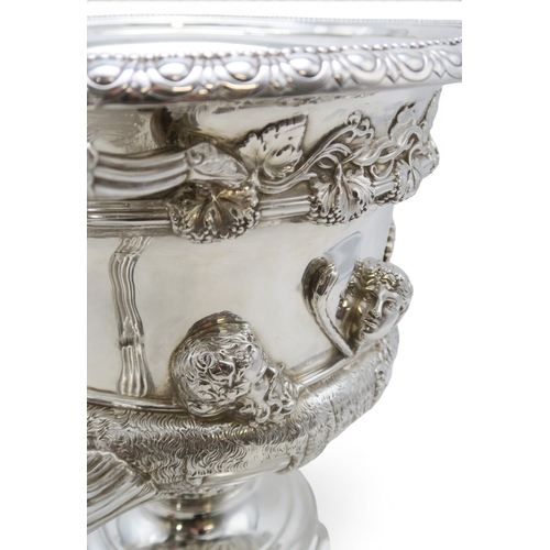 2439 - A GEORGE V SILVER MODEL OF THE WARWICK VASEby Walker & Hall, Sheffield 1914, of typical form, th... 