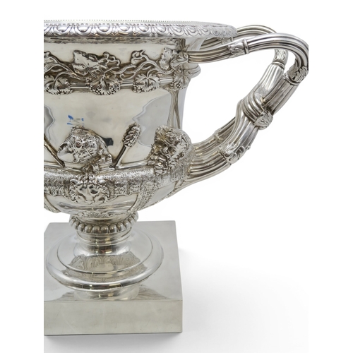 2439 - A GEORGE V SILVER MODEL OF THE WARWICK VASEby Walker & Hall, Sheffield 1914, of typical form, th... 