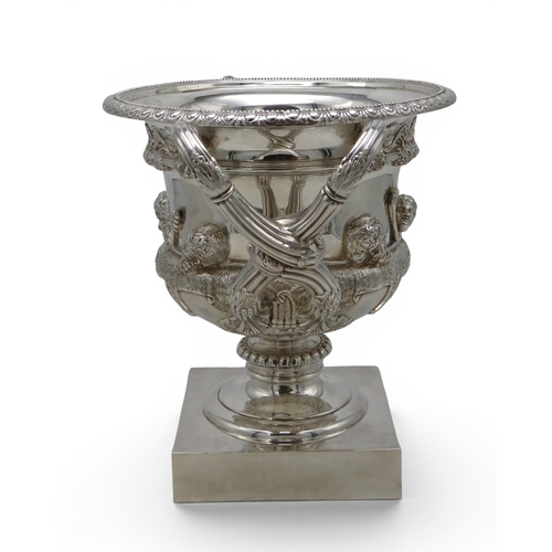 2439 - A GEORGE V SILVER MODEL OF THE WARWICK VASEby Walker & Hall, Sheffield 1914, of typical form, th... 