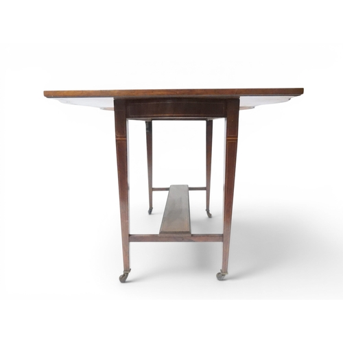 2016 - A VICTORIAN ROSEWOOD AND SATINWOOD INLAID FOLD-OVER CARD TABLE&nbsp;shaped top concealing baize line... 