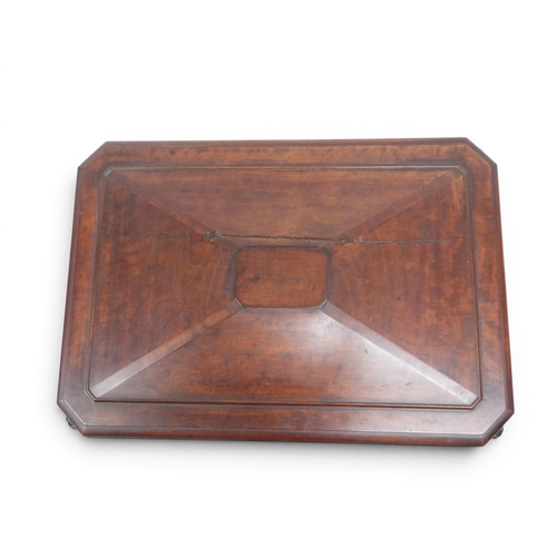 2057 - A 19TH CENTURY MAHOGANY SARCOPHAGUS FORM CELLARETTE with lead lined interior and carved scrolled can... 