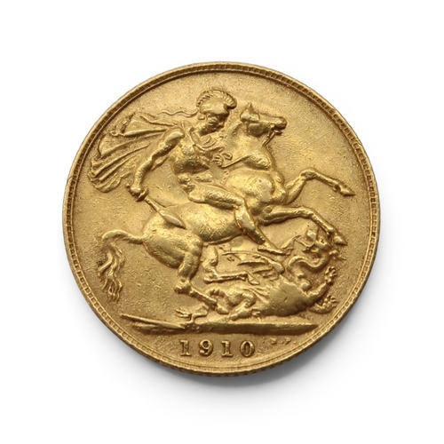 5003 - Edward VII (1901-1910) Sovereign 1910Obverse portrait of King Edward VII facing right legend around ... 