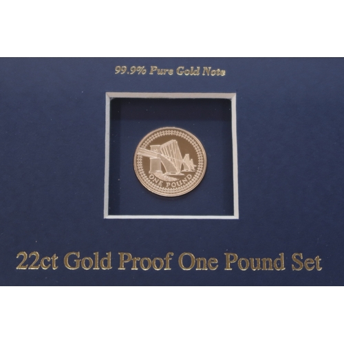 5004 - Elizabeth II (1952-2022) Forth Bridge One Pound Gold Proof 2004-2008A Forth Railway Bridge Gold Coin... 